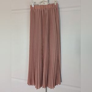 Blush Pink Accordion Midi Skirt Size S